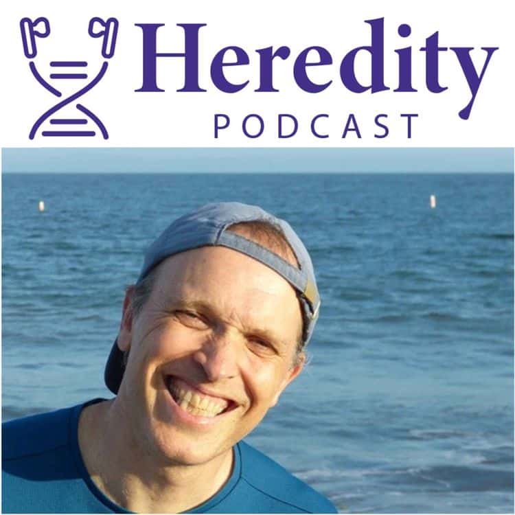 New associate editor Sebastian Ramos Onsins below the Heredity Podcast logo